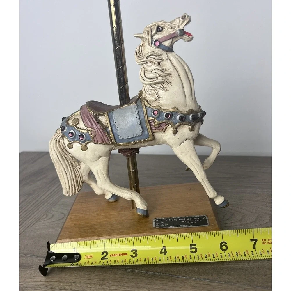VINTAGE RARE PJ's Carousel Horse Wood Carved Figurine 